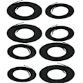 Miniatyrbild 1 av 7: 8st/ set Elastisk sladd 1,4/2,2M ​Solstolar Fixering av campingrep Utomhustält Kajak för vilstolar Reparationssats för repsnöre black