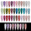 Miniatyrbild 2 av 6: AS 15ml Magnetisk Katt Gel Nagellack Cat Eye Glitter Effekt Semi Permanent 36 Färger Soak Off UV Gel Lack Manikyr Nagelkonst YRM 1