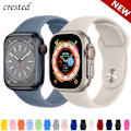 Miniatyrbild 6 av 6: Silikone Rem För Apple Watch Band 44Mm 40Mm 45Mm 41Mm 49Mm 42Mm 38Mm Korpus Armband Iwatch Ultra 2 Serien 7 Se 3 4 5 6 89 abyss blue 38  40 41 mm S-M