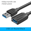 Miniatyrbild 1 av 6: Vention USB 3.0 Förlängningskabel Hane till Hona Förlängningskabel Snabb USB 3.0 Kabel Förlängd för laptop PC USB 2.0 Förlängning USB 3.0 Black A45 2m