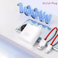Miniatyrbild 4 av 6: För Oneplus Original 100W SuperVOOC Laddare Snabbladdning US EU USB till ny Kabel För Oneplus 13r 12 11 10 13 Pro EU Charger no Cable