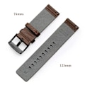Miniatyrbild 5 av 6: 20Mm 22Mm Klockorm Snabb Release Läderrem För Samsung Galaxy Watch 3 Active2 40 44Mm Huwei Klocka G 2 Watchband 18 24Mm Brown Black 18mm