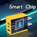 Miniatyrbild 5 av 6: 65W GaN USB Snabbladdare Typ C PD Snabbladdningsladdare Mobiltelefonladdare för iPhone 15 16 Pro Xiaomi Samsung Oneplus EU Plug Black