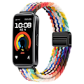 Miniatyrbild 2 av 6: Nylonflätat armband för Huawei Band 10 9 8 Justerbart magnetspänne Armbandsur Huanwei Band 10/9/8 Tillbehör correa Blue For Huawei Band 10