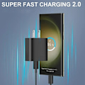 Miniatyrbild 6 av 6: PD 50W Supersnabb Laddare För Samsung Galaxy S22 S23 S20 Ultra A53 A54 8S C Till Kabel Snabbladdning Telefontillbehör EU White