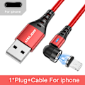 Miniatyrbild 1 av 6: USLION 7A Magnetisk USB Snabbladdningskabel Typ C Mirco Telefon Datakabel För iPhone 16 15 Pro Max Xiaomi 14 POCO F6 Oneplus 13 Red ios 2m
