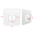 Miniatyrbild 7 av 7: 80 ST Transparenta väggmonterade krokar Självhäftande dörr- och väggkrokar Kraftiga ställ Organizer för badrum Horn hook 50PCS