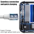 Miniatyrbild 2 av 6: 300W Supersnabb Laddning Micro USB Typ C Datakablar för Samsung Xiaomi Android Höghastighetsdataöverföring Sladd Snabbladdningssladd USB-Micro 1M