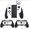 Miniatyrbild 2 av 7: Kompatibel med Nintendo Switch/Switch OLED Joy-Con, 3 i 1 Slitstarkt Game Switch Controller Handle Case Kit Black
