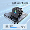 Miniatyrbild 2 av 6: USLION 3A Mini USB C Laddare 25W Stöd PD Typ C Snabbladdning Surfplatta Laptop Mobiltelefonladdare För iPhone 15 Pro Max Xiaomi EU Plug Black