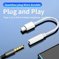 Miniatyrbild 5 av 7: Regn till 3,5 mm jack bastutelefon Mx-kabel, Apple iPhone 14 Pro Max 13 12 11 XS X 15 Pro, USB Type C-kontakt Ljudadapter Only Music