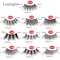Miniatyrbild 6 av 6: Half Eey Lashes 3/5/10 Par Nya Faux Mink Lashes Naturliga Falska Ögonfransar Wispy Fluffig Ögonfrans Extension Makeup Halv Lashes Verktyg 5pairs-1008