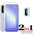 Miniatyrbild 3 av 6: 6-i-1 Glas för Samsung Galaxy A56 5G För Samsung Galaxy A06 A16 A26 A36 A56 Härdat Glas 2.5D Fulltäckande Lim Skärmskydd 3 Glass and 3 Lens For A06 4G