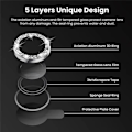 Miniatyrbild 2 av 6: 3Rings Glitter Kameralinsskyddsfilm För Samsung Galaxy S24 FE S24Plus S24+ S23FE S23 Plus S23+ Metall Glas Diamantlock Gold For S25 Plus