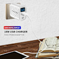 Miniatyrbild 4 av 6: 20W USB C Laddare PD Snabbladdning Mobiltelefonladdare Ström För iPhone Samsung Xiaomi Digital Display QuickCharge Kontakt EU White