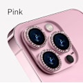 Miniatyrbild 1 av 6: Kameraskydd för iPhone 11 12 13 14 15 Pro Max Mini 9H Härdat Glas Skärmskydd Film 14/15 Plus Metallring Spot Drill Pink 15 Pro(3PCS)