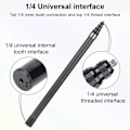Miniatyrbild 4 av 6: Osynlig förlängd selfiestick i kolfiber för Insta360 X3 GO3 Action 4-tillbehör för DJI GoPro 13 12 9 Selfiestick 1.1m Aluminum Alloy