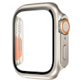 Miniatyrbild 1 av 6: Härdat Glas + Skal för Apple Watch 10 46mm 42mm Ultra 2 49mm Skärmskydd Fodral iWatch 9 8 7 6 5 SE 45mm 41mm 44/40mm Skal Titanium orange Series 6 5 4 SE 44MM