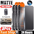 Miniatyrbild 1 av 6: 3-pack Oleofobisk Beläggning Dammfri Installation Skärmskydd för IPhone 13 14 11 12 15 16 Pro Max 15 Plus XR XS Matt Glas For iPhone XR 3Pcs Matte Glass