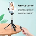 Miniatyrbild 6 av 6: 2025 Selfie Stick Teleskopisk Rese Handhållen Tripod Portabelt Telefonstativ [700mm] Bluetooth Fjärrkontroll Utdragbart Telefonstativ With Light White