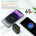 Miniatyrbild 2 av 6: PD 65W Högpresterande USB-laddare Super snabb omvandlingsbar laddare Adapter för iPhone 15 14 13 12 Pro Huawei Xiaomi Samsung Pixel oppo EU White