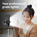 Miniatyrbild 5 av 6: Bluetooth Trådlös Selfie Stick Mini Stativ Utdragbar Monopod Fjärrutlösare För iPhone Samsung Xiaomi Telefonhållare black