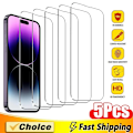 Miniatyrbild 1 av 6: 5 st Härdat Glas För iPhone 15 13 11 12 14 Pro Max Mini Skärmskydd För IPhone 16 7 8 Plus X XR XS MAX Skyddsglas For iPhone 12Pro Max 5 Pieces