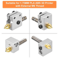 Miniatyrbild 7 av 7: 24st MK8 Ender 3 munstycken 3D-skrivare Mässingsmunstycken Extruder för Ender 3 CR-10 0.2/0.3/0.4/0.5/0.6/0.8/1.0mm skrivarmunstycke 24PCs 24PCs
