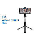 Miniatyrbild 1 av 6: Bärbart Selfie Stick Stativ Utdragbart Trådlöst Bluetooth Fjärrkontroll Bärbart Smartphone Stativ Fäste för Ios Android Telefon Q02 Black