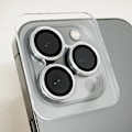 Miniatyrbild 2 av 6: Precisionspositionering Metall Kameralins Film För iPhone 16 15 14 13 12 Pro Max Splittersäker Kamera Metallring Skydd Tillbehör Gold iPhone 16 Pro