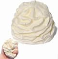 Fløderulle Squishy Legetøj, Squishy Kage, Langsomt Stigende Klemmelegetøj, Klæbrige Squishies Lavet af Hånd Silikone Fidget Klemmelegetøj, Stresslindring & Samling White