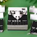 Miniatyrbillede 4 af 10: 3D Notesblok 2025 Ur-Kalender, Kreativ Skrivebordskalender DIY Notesblok, Panda 3D Kalender Riv Papir Udskæring Notesblok