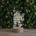 Miniatyrbillede 2 af 3: Astronaut Lys Led Astronaut Figur Natlampe Dekor Akryl til Søvn Sengelampe Barn