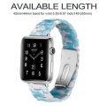 Miniatyrbild 5 av 5: Kompatibel med Apple Watch-armband 38-40mm/42-44mm Serie 5/4/3/2/1, Smalt hartsband -42-44mm-himmelsblått