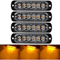 Miniatyrbilde 1 av 5: 4 stk kjøretøy nødlys, lastebil nødlys, blitslys - WELLNGS White light - 4pcs