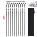 Miniatyrbilde 2 av 5: Metall Kebabspyd Flat Langt Rustfritt Stål Bred Gjenbrukbar BBQ Grillspyd Shish Kabob Spidd