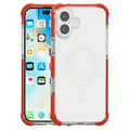 Compatible iPhone 16 Case Compatible with MagSafe Reinforced Corners TPU+Acrylic+TPE Phone Case (Red)