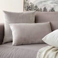 Miniatyrbillede 4 af 4: Sæt med 2 dekorative fløjls pudebetræk Sofa pudebetræk Super glat blød dekoration Hjem Stue Soveværelse til sofa 2 stk 30X50CM Champagne