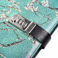 Miniatyrbillede 3 af 3: Stjernedagbog med lås, A5 PU læderjournal med kombinationslås Digital kodeord Notebook Kombinationslåsning Journal Dagbog (Stjernedagbog 6)