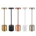 Miniatyrbild 1 av 5: Sladdlös bordslampa dimbar vattentät metall USB uppladdningsbar bordslampa -1pc-WELLNGS Gold