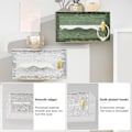 Miniatyrbild 5 av 5: Transparent vertikal randig servettlåda hållare servettlåda set, vardagsrum sovrum badrum hushåll servettlåda (vit, liten)