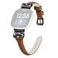 Pikkukuva 1 / 5: Tyyppi C Musta Solki Ranneke Fitbit Versa 3/4/Sense/Sense 2 Perhosliittimellä Älykellolle Style F