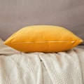 Miniatyrbillede 5 af 5: Sæt med 2 dekorative fløjls pudebetræk Sofa pudebetræk Blød behagelig dekoration Hjem Stue Soveværelse til sofa 40X40CM Gul Orange