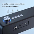 Miniatyrbild 3 av 5: Bärbar Soundbar Datorhögtalare AUX Trådbunden Trådlös Bluetooth-högtalare PC / TV Hemmabiosystem