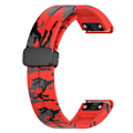 Pikkukuva 4 / 5: Tyyppi H Garmin Fenix 7/Forerunner 965/955/945/935 kellon ranneke musta solki 22mm Camouflage Style B