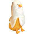 Miniatyrbillede 1 af 5: Banan And Duck Plys - Sød And Duck Plysdyr Kast Plys Legetøj Blød Krammepude (Hvid, 19.7\")