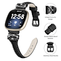 Pikkukuva 3 / 5: Tyyppi C Musta Solki Ranneke Fitbit Versa 3/4/Sense/Sense 2 Perhosliittimellä Älykellolle Style B