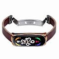 Pikkukuva 2 / 4: Xiaomi Mi Band 7 / Band 7 NFC -rannekkeelle nahkainen kellon ranneke kellokotelolla Style D