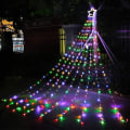 Miniatyrbilde 2 av 4: Juledekorasjon utendørs stjernelys, 16,4 fot juletretopplys 320 LED 8 minnemoduser med 14\" opplyst