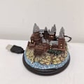 Miniatyrbillede 2 af 4: Castle Resin Lampe Bordlampe Resin Lampe Hjem Soveværelse Værelse Dekoration Fødselsdag Gave